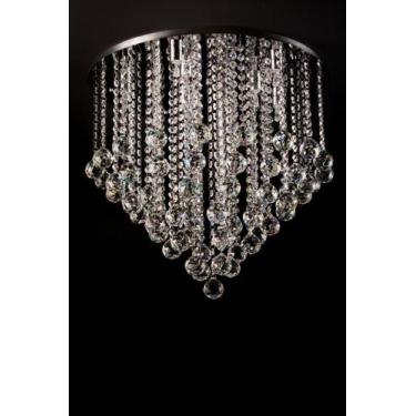 Imagem de Lustre Plafon Pirâmide Cristal 50cm Redondo 535/50 - IluminaMundo, 0