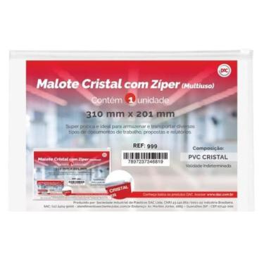 Imagem de Malote Com Zíper Cristal 31x20 999 Dac