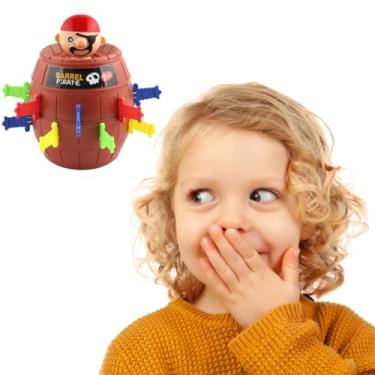 Imagem de Brinquedo Infantil Pula Pirata com Barril Tamanho grande Jogo Famíliar até 4 Jogadores