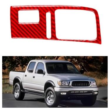 Imagem de IKUESM Compatible with TOYOTA TAKUMA (SPECIAL EDITION) 2001 2002 2003 2004 Black/Red Carbon Fiber Driver's Side Dashboard Air Vent Sticker 1 pc/set((Red)-A)