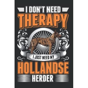 Imagem de Hollandse Herder Notizbuch: Hollandse Herder Therapy Holländischer Schäferhund / 6x9 Zoll / 120 karierte Seiten Seiten