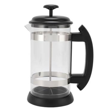 Imagem de Cafeteira de prensa francesa, prensa de café de aço inoxidável de vidro de 1000 ml, cafeteira multifuncional de infusão a frio, prensa de chá para cozinha, viagem, acampamento