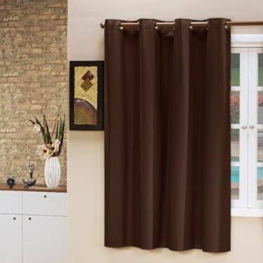 Imagem de Cortina Blecaute PVC Folha Única 1,00M x 80CM para Parede Janela Banheiro Sala Cozinha (TABACO)