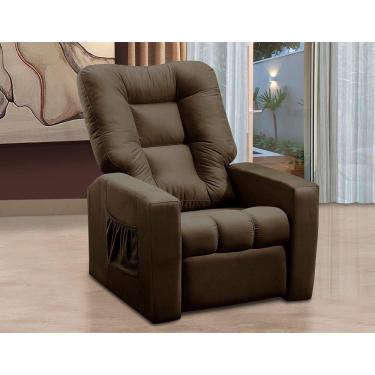 Imagem de Poltrona Do Papai Reclinável Irlanda Corino Marrom Madelina Decor