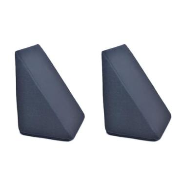 Imagem de 2 Almofada Travesseiros Triangular Encosto Apoio Costas Repouso Leitura Anatômico 36x58x34(Preto,Único)