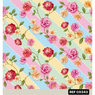 Imagem de Bobina de Papel para Embrulho de Presente Rolo 60cmx100m - SAO JOAO, C