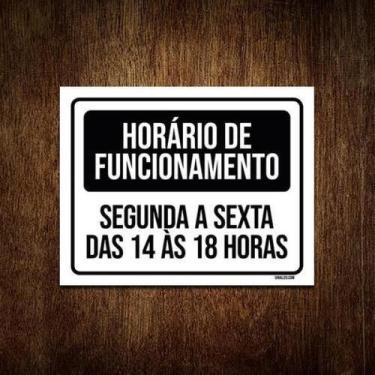 Imagem de Kit 10 Placas - Horário Funcionamento - Sinalizo.Com