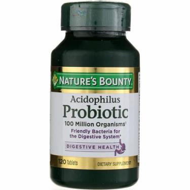 Imagem de Comprimidos probióticos Acidophilus Nature's Bounty 120 comprimidos