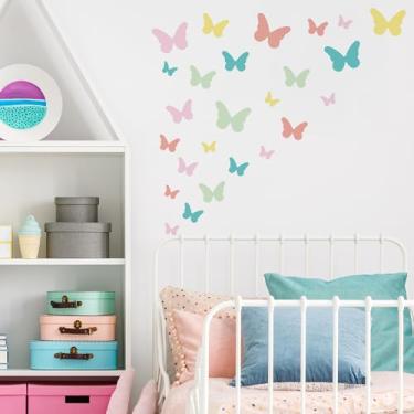 Imagem de Adesivo de Parede Borboletas Tons Pastéis Cobre 1,5m²