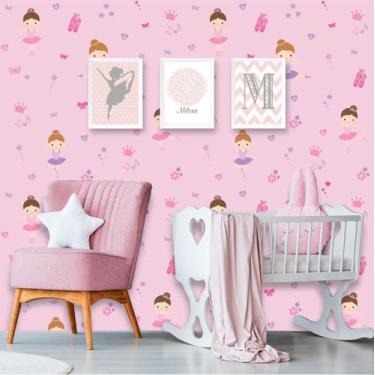 Imagem de Papel De Parede Baby Bailarinas Encantadas - Inove Papéis de Parede