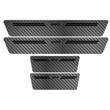 Imagem de  Kit Soleira Protetora Porta Premium Black Carbono - Yaris - Jhow Ades