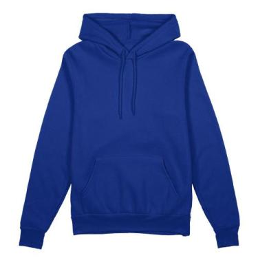 Imagem de Blusa Moletom Masculina Liso Algodão Com Capuz Bolso - Life, Homem, M,