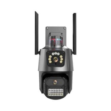 Imagem de Câmera PTZ Externa 4K HD 9MP 8X Zoom Híbrido Tela Dupla Câmera IP Wifi