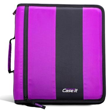 Imagem de Capa - It fichário com zíper com 3 anéis 5 cm, divisórias com abas, 2 bolsos, roxo escuro D-251