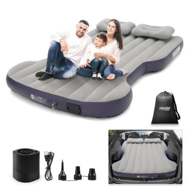Imagem de Colchão de ar autoinflável para carro Tesla Model Y 2025 2024-2020/Model Y Juniper Outdoor Camping Air Bed com 2 travesseiros bomba embutida tapete de ar almofada de ar acessórios modelo Y (bege e