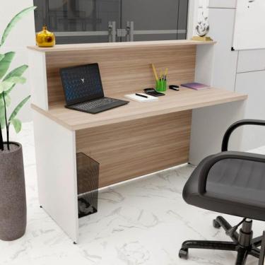 Imagem de Balcão Atendimento Recepção Consultório 140x60cm - Netmobil