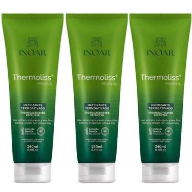 Imagem de Kit 3 Defrizantes Termoativo Thermoliss Argan Oil 240ml - Inoar