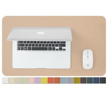 Imagem de Tapete de mesa de couro - Almofada de mesa de poliuretano antiderrapante pequena para escritório e casa - Organização de mesa e acessórios - Ideal para mouse pad grande e tapetes de mesa pequenos em