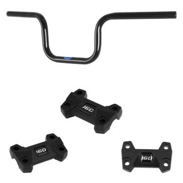 Imagem de Kit Guidão Com Mesa Pro Tork Para Moto Honda Titan Fan Start, Preto
