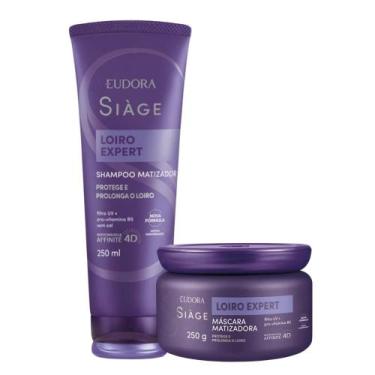 Imagem de Kit Shampoo e Máscara Matizador Loiro Expert Desamarelador Violeta Pla