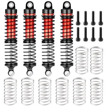 Imagem de JGGZONE Todos os amortecedores de metal dianteiro traseiro amortecedor de óleo para Tra-xxas 1/18 LaTrax Teton Desert Prerunner conjunto de amortecedores 1/18 RC Upgrades peças de reposição 7660 7665