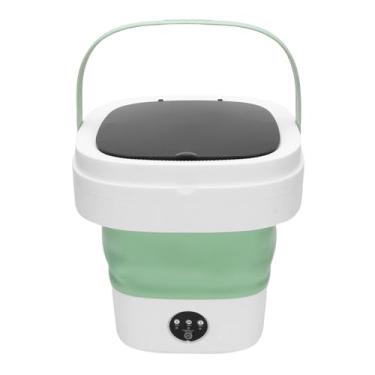 Imagem de Asixxsix Máquina de Lavar Portátil, Mini Arruela Dobrável de 12L Com 3 Modos de Limpeza, Mini Máquina de Roupa Compacta para Roupas Pequenas, Viagens, Apartamento, Casa, Hotel (Verde)