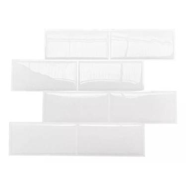 Imagem de Pastilha Adesiva Resinada Metrô White Rejunte Branco  - Cromo sign, BR