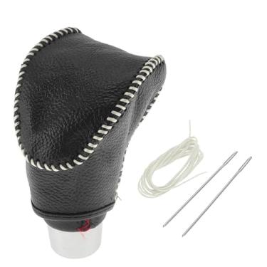 Imagem de Motoforti Capa de manípulo de câmbio de marchas para Kia Soul 2020-2023 couro sintético bege preto