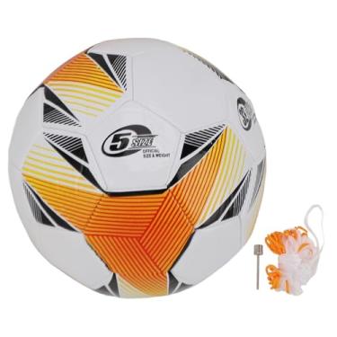 Imagem de Bola de futebol Tamanho 5 do revestimento de borracha Bola de treinamento de esportes de costura para estudantes do ensino médio primário Prática (No. 5)