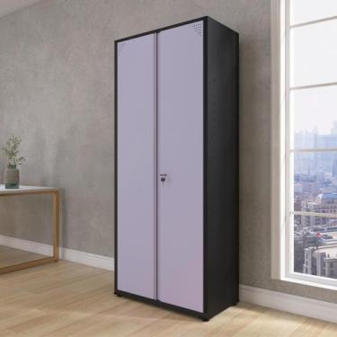 Imagem de Armário de Aço 2 Portas 4 Prateleiras com Chave AP409SL - Pandin Móvei