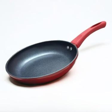 Imagem de Frigideira Antiaderente Cerâmica 20cm Fogão a Gás/Indução Frita Sem Usar Óleo (Vermelha)