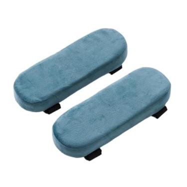 Imagem de Esquirla Almofadas para apoio de braço de cadeira de escritório, confortáveis, macias, com capa removível, cotoveleira, almofada para apoio de braço gamer para, Azul