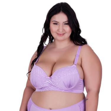 Imagem de Sutiã Plus Size Bojão com Detalhe em Renda Soutien Reforçado Carol - N