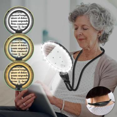 Imagem de Lupa NZQXJXZ 30X 10X com luz LED de 3 cores