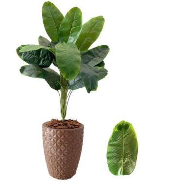 Imagem de Planta Artificial Bananeira + Vaso Polietileno Completo - Flor Imp