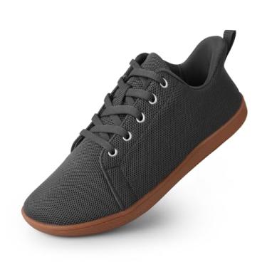 Imagem de BUHCFBO Tênis masculino de cano baixo, minimalista, sem fecho, cross-trainer, bico largo, sola zero, trilha, corrida, academia, treino, casual, Cinza - 01, 3 Wide