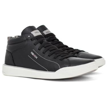 Imagem de Tênis Masculino Ferracini 24h Star Couro Cadarço Elástico Confortável,