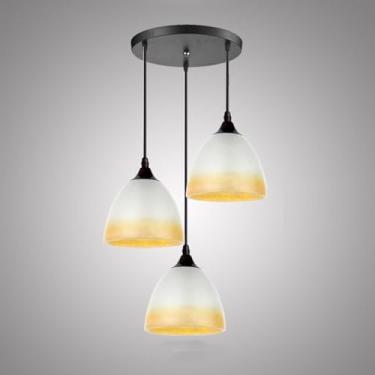 Imagem de KSSTEVNBD Lustre de luz pendente moderno lustre de LED retrô, luz suspensa de vidro personalizado de ferro forjado luzes de descanso para sala de estar estudo varanda iluminação decoração luzes