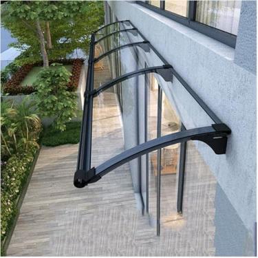 Imagem de Toldo De Porta De Janela Dossel Suporte De Alumínio Placa De Policarbonato Dossel De Porta Dianteira Toldo Ao Ar Livre Dossel De Jardim Pátio Varanda Toldo Tra, One Color, 120x210cm/47x83in