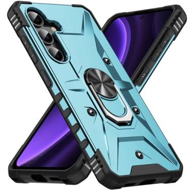 Imagem de SORAKA Capa para Samsung Galaxy A56 5G com suporte para anel,PC rígido e TPU macio,proteção dupla 2 em 1,compatível com suportes magnéticos para carros