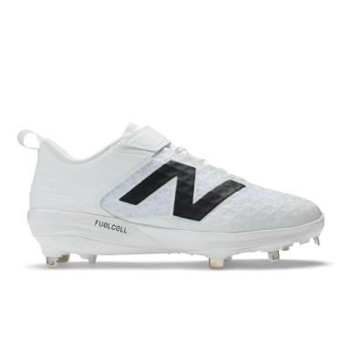 Imagem de New Balance FuelCell 4040 V8 Tênis de beisebol masculino de metal, Branco/preto, 11 Wide