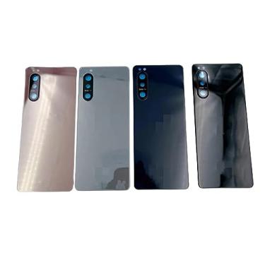 Imagem de SHOWGOOD Capa de bateria para Sony Xperia 5 ii peças de reposição com lente de câmera (preto)