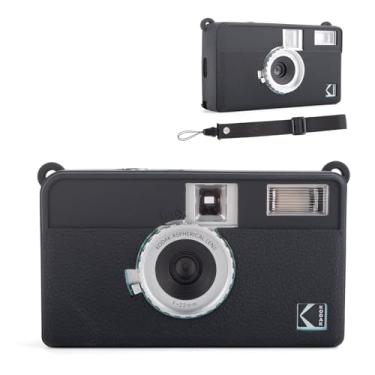 Imagem de Rieibi Capa para câmera H35N, capa protetora de silicone macio para Kodak EKTAR H35N filme de meia moldura, com alça de ombro (sem câmera) - preta