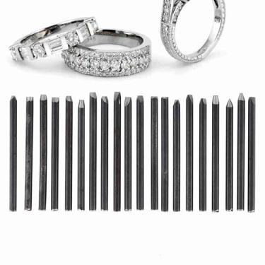 Imagem de Luqeeg Kit de Equipamento de Cinzel de Bigorna Ferramentas para Fazer Joias para Lindas Esculturas de Textura DIY, 20 Peças de Cinzéis de Aço Inoxidável para Ourives e Processadores de Joias (#1)