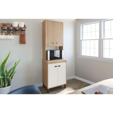 Imagem de Paneleiro De Cozinha Torino C- 4 Portas 63cm Mel-off White - Movelbento