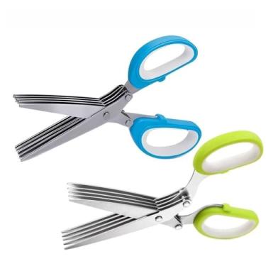 Imagem de Tesoura de Picotar Alimentos, temperos e papel com 5 lâminas(1 Unidade Aleatória)