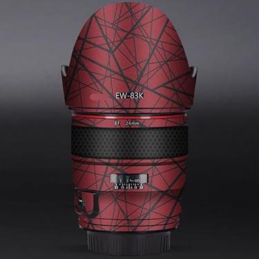 Imagem de EF 24 1.4 L II Protetor de Lente de Câmera Revestimento Película Protetora Vinil Película Adesivo Premium para Canon EF 24 mm F1.4 L II (Vermelho Cruzado)