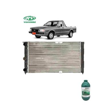 Imagem de Kit Radiador Ford Pampa 1.8 94 + Aditivo Lubrax Verde Concentrado 1L