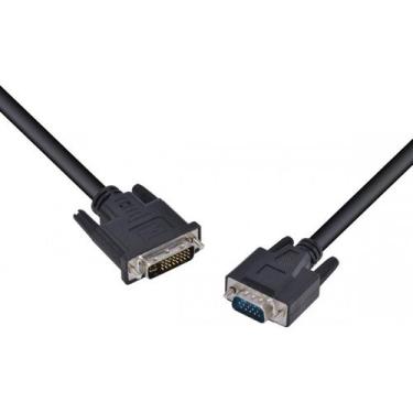 Imagem de Cabo dvi-i 24+5 pinos macho para vga 15 pinos macho 2 metros - Vinik