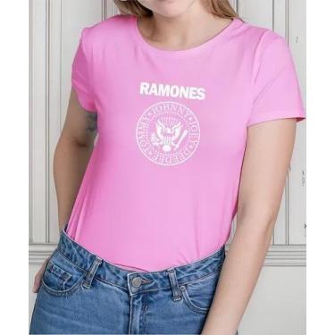 Imagem de Camiseta Camisa Adulto Feminina Masculina Algodão Banda de Rock Ramone